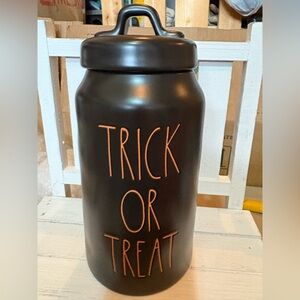 Rae Dunn Black Trick or Treat Canister